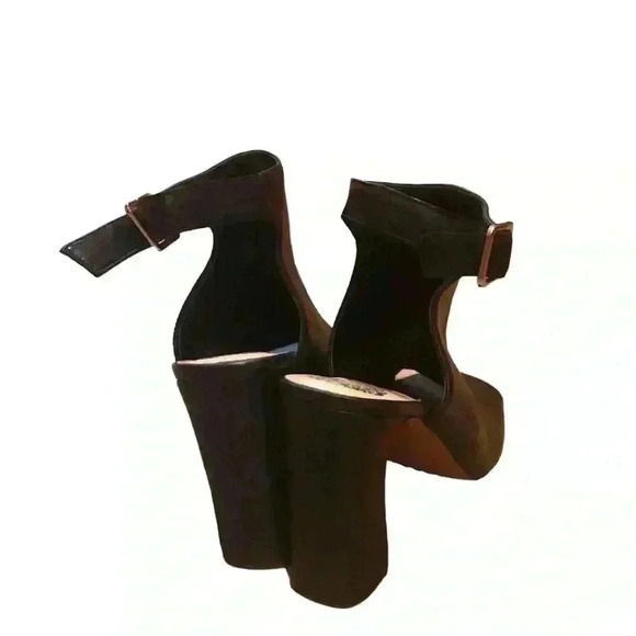 Vince Camuto Like New Black Cellia Leather Slingback Opened Peep Toe Heels 11M - Picture 7 of 16